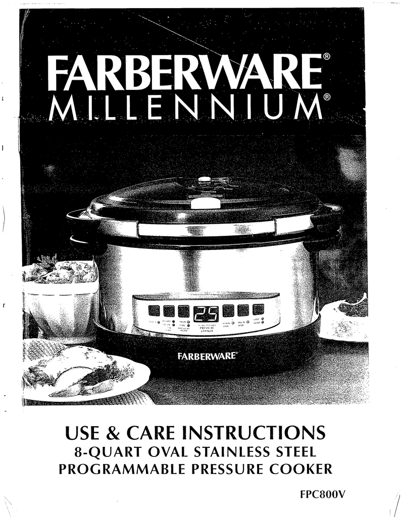 Farberware Programmable Pressure Cooker Instructions