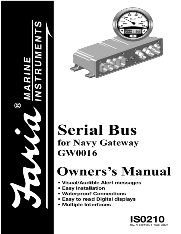 Faria Instruments GW0016 User's Manual | Manualzz
