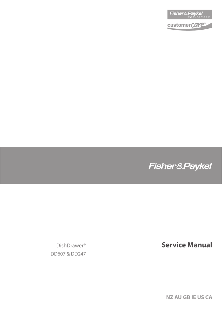 Fisher & paykel dd603 manual