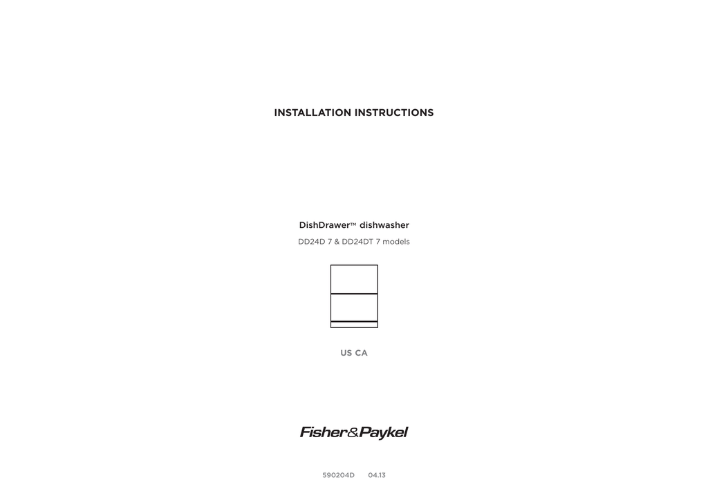 Fisher Paykel Dd24ddftx7 Installation Guide Manualzz Com