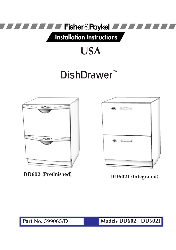 fisher and paykel two drawer dishwasher manual