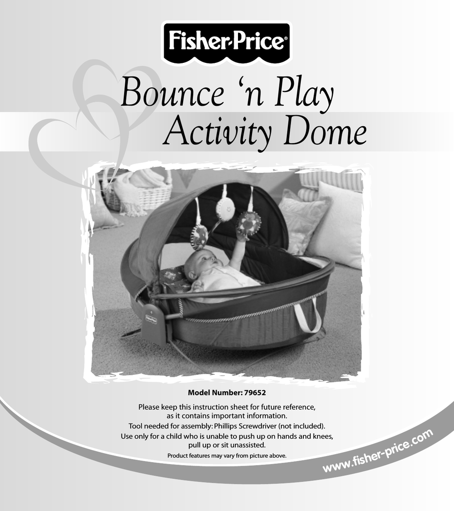 fisher price bounce and play activity dome