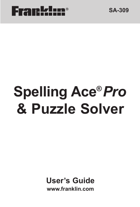 Franklin SA-309 Spelling Ace Pro & Puzzle Solver Thesaurus Merriam-Webster 