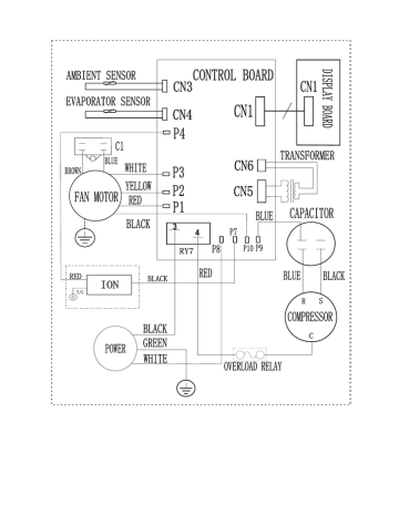 Frigidaire FFRE1833Q2 Wiring diagram | Manualzz