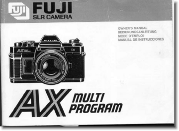 Fuji AX Multi Program Owner's manual | Manualzz