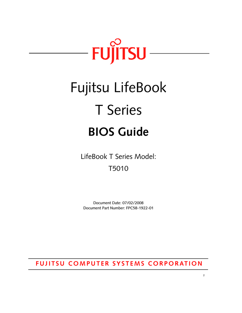 Fujitsu Lifebook T5010 User manual | Manualzz