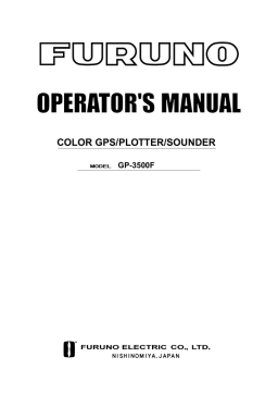 FURUNO GP-3500F Operator's Manual
