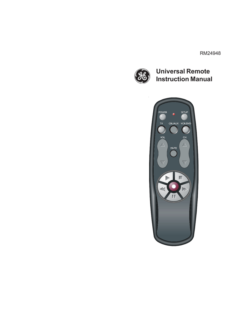 Ge universal remote control manual
