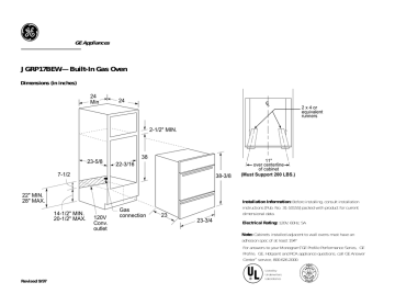 GE JGRP17BEW Installation instructions | Manualzz
