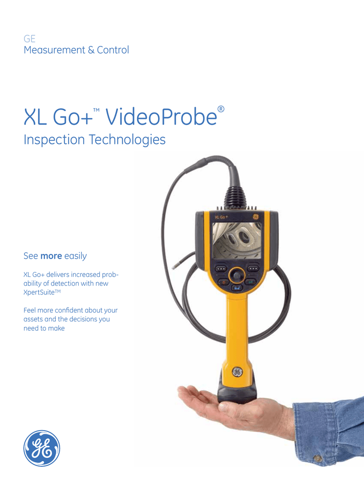 GE XL Go+ VideoProbe NDT Video Borescope Datasheet Manualzz