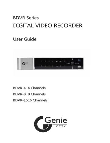 Genie DVR BDVR-4 User guide | Manualzz
