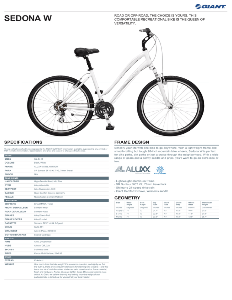 giant comfort series bike women's