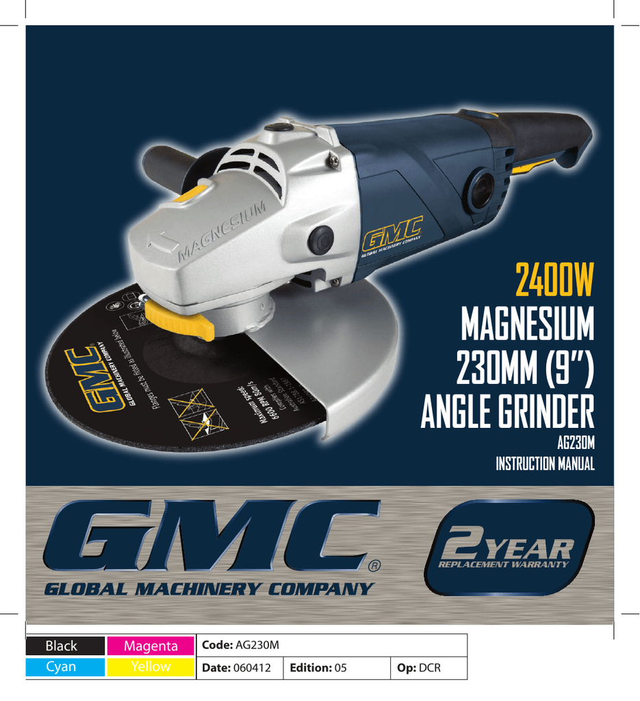 Global Machinery Company AG230M User manual Manualzz
