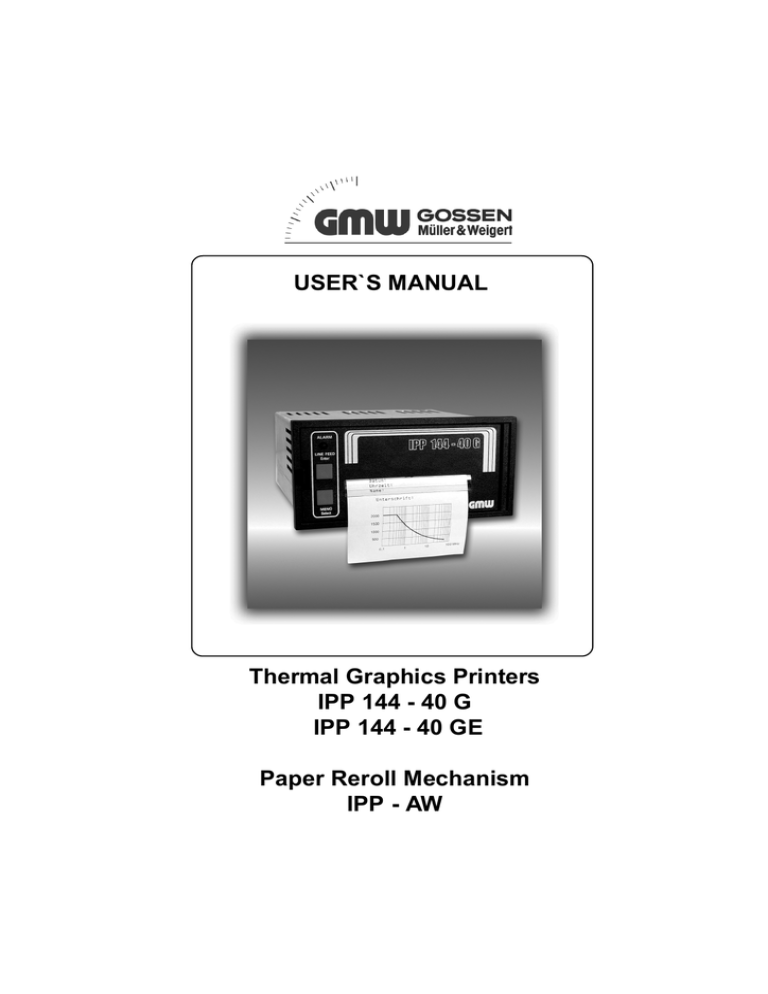 Gossen Ipp 144 40 Ge User Manual Manualzz