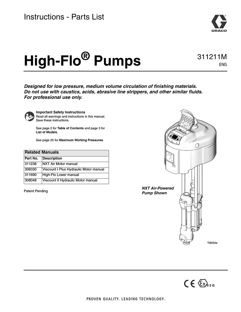 Graco 311211M User manual | Manualzz