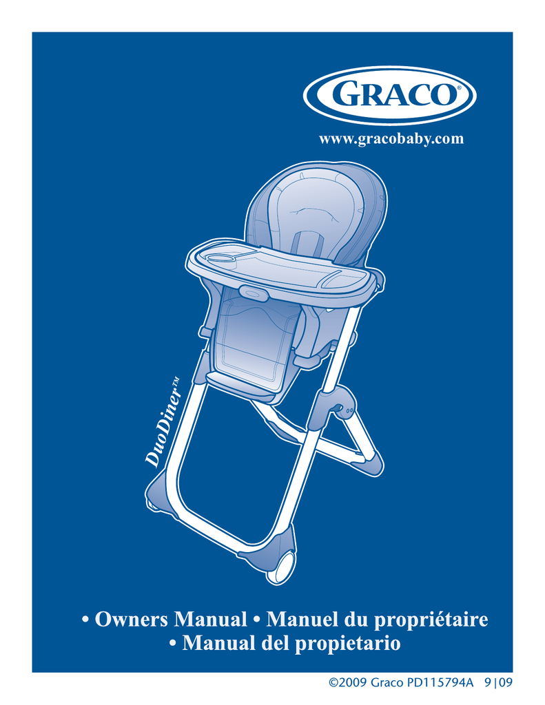 graco duodiner lx high chair manual