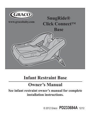 Graco Snugride Connect Base Owner S Manual Manualzz - Graco Infant Car Seat Owner S Manual