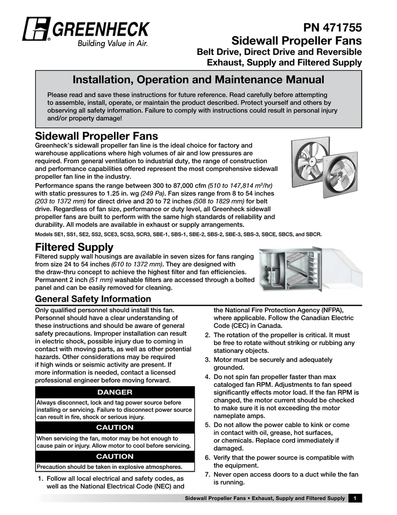 Greenheck Exhaust Fan Start Up Form - Bios Pics