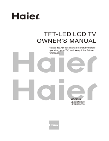 Haier LE32B13200 Installation guide | Manualzz