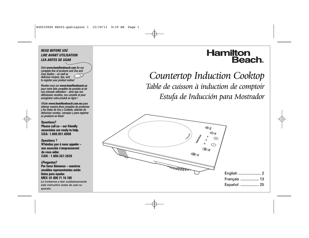 User manual Hamilton Beach 76702 (English - 20 pages)