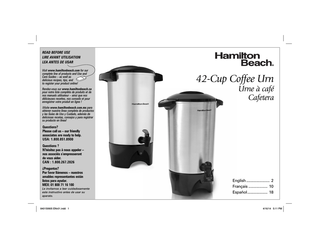 Hamilton Beach 45 Cup Coffee Urn, Model# 40515R Replacement Handles