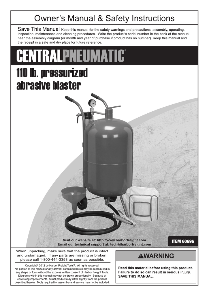 Harbor Freight Blast Cabinet Assembly Instructions 