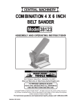 Harbor Freight 38123 Belt Sander Manual