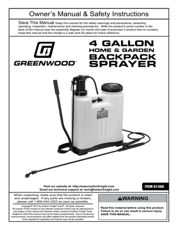 1-1/4 Gallon Home and Garden Sprayer