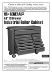 Harbor Freight 44&quot; 13-Drawer Industrial Roller Cabinet Manual