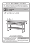 Workbench 60'' Owner&rsquo;s Manual