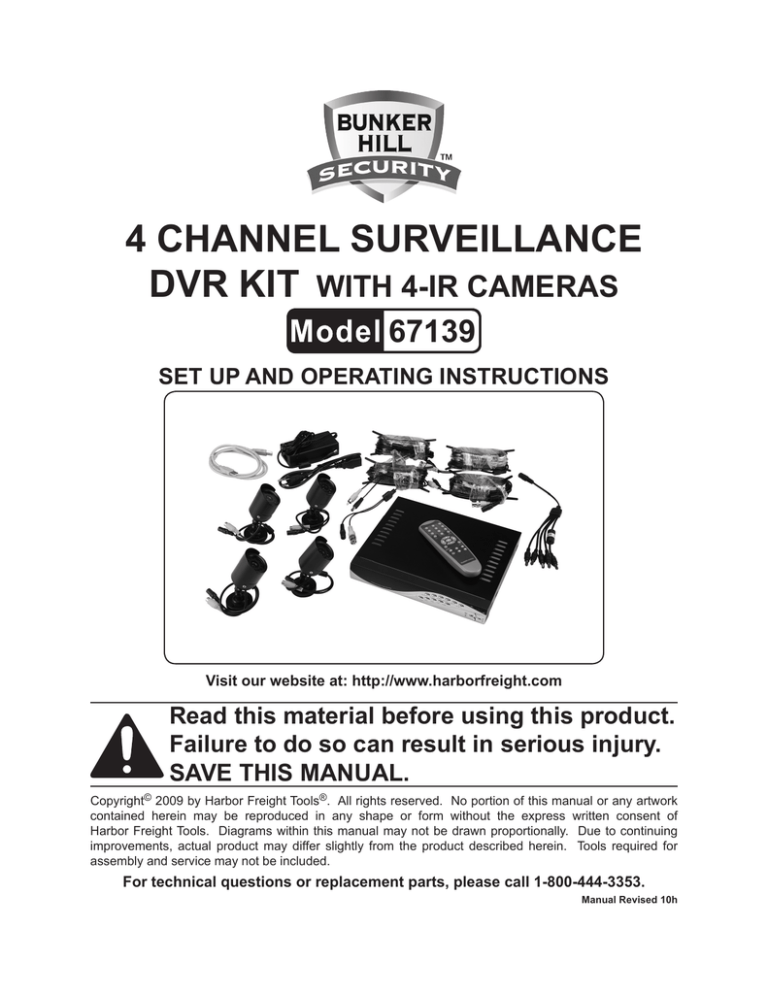 Bunker Hill Security 67139 User manual | Manualzz