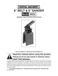 Harbor Freight 6852 Belt &amp; Disc Sander Manual