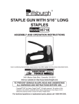 Harbor Freight Staple Gun 95718 User Manual