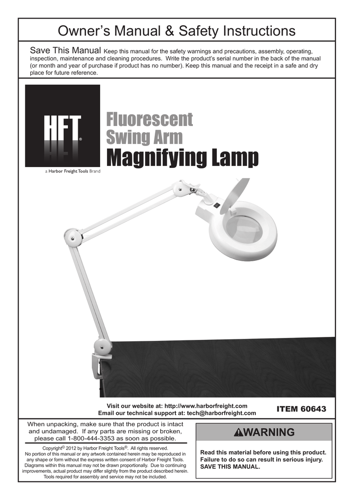 chicago electric fluorescent magnifying lamp