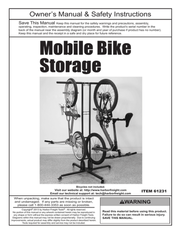 harbor freight mobile bike storage