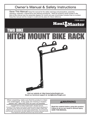 haul master 2 bike hitch mount