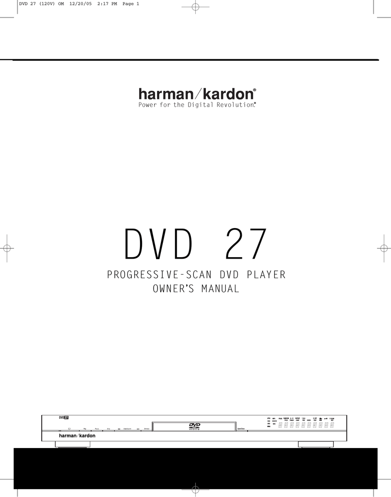 Harman Kardon Dvd 27 User Manual Manualzz
