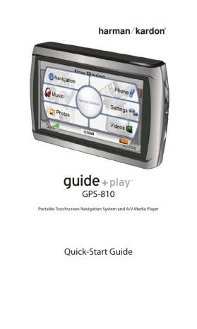 Harman Kardon GPS-810 User's Manual | Manualzz