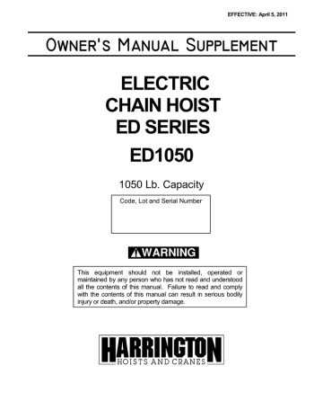 hoists manualzz