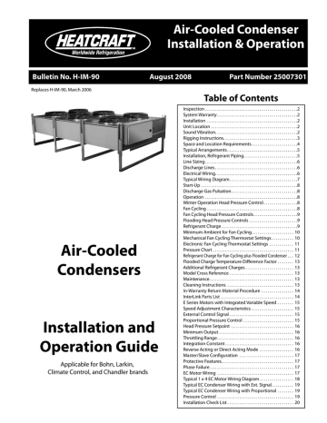 Heatcraft Refrigeration Products Air-Cooled Condensers none User's ...