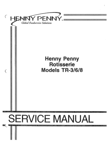 Henny Penny TR-3/6/8 User's Manual | Manualzz