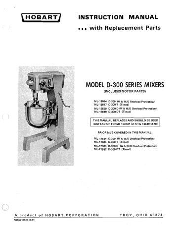 KitchenAid K5-A 5 QT Mixer Hobart Transmission Case Gasket & Baffle