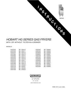 Hobart HGD65F - User manual | manualzz.com