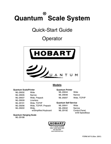 Hobart ML-29041 User's manual | Manualzz