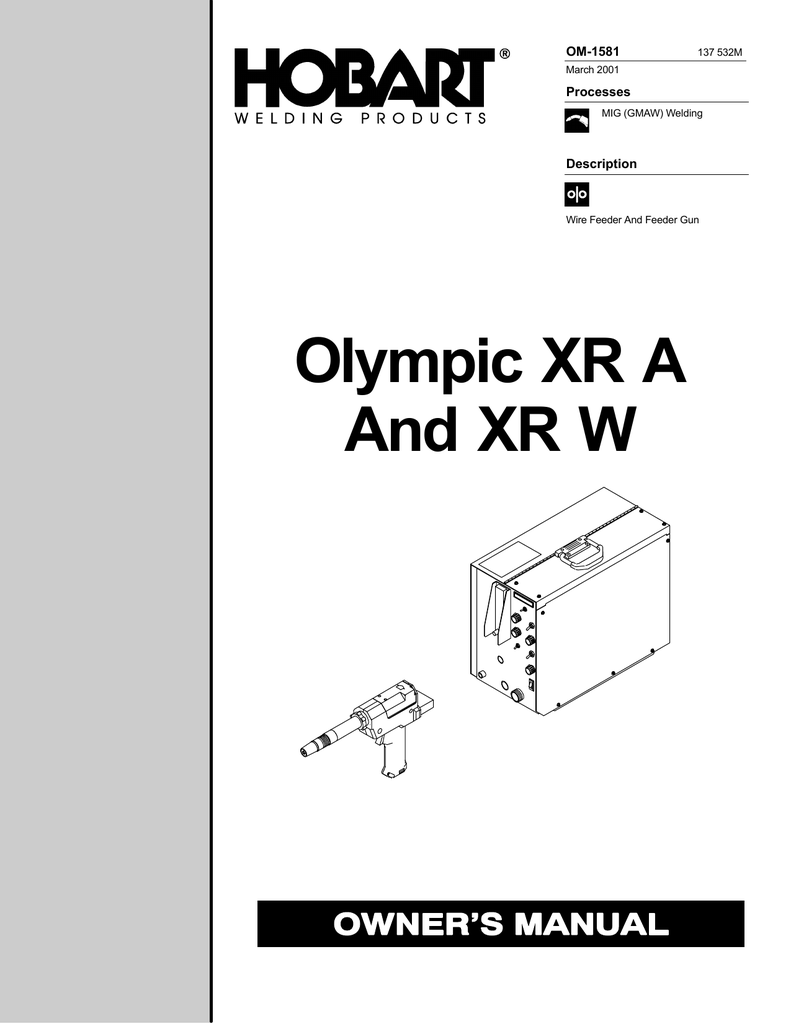 Hobart Om 1581 User S Manual Manualzz
