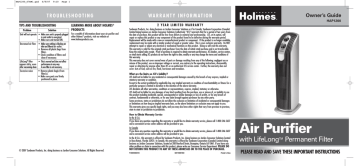 Holmes HAP1200 User's Manual | Manualzz
