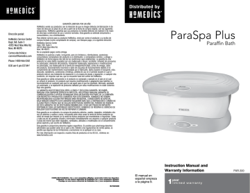 HoMedics PAR-300 User manual