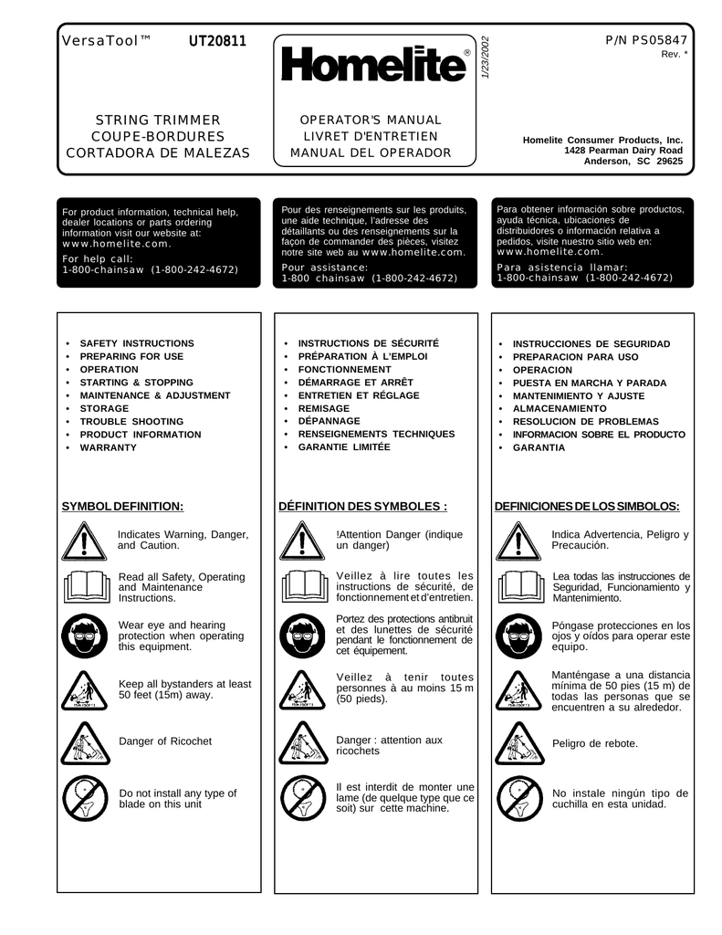 homelite versatool attachments