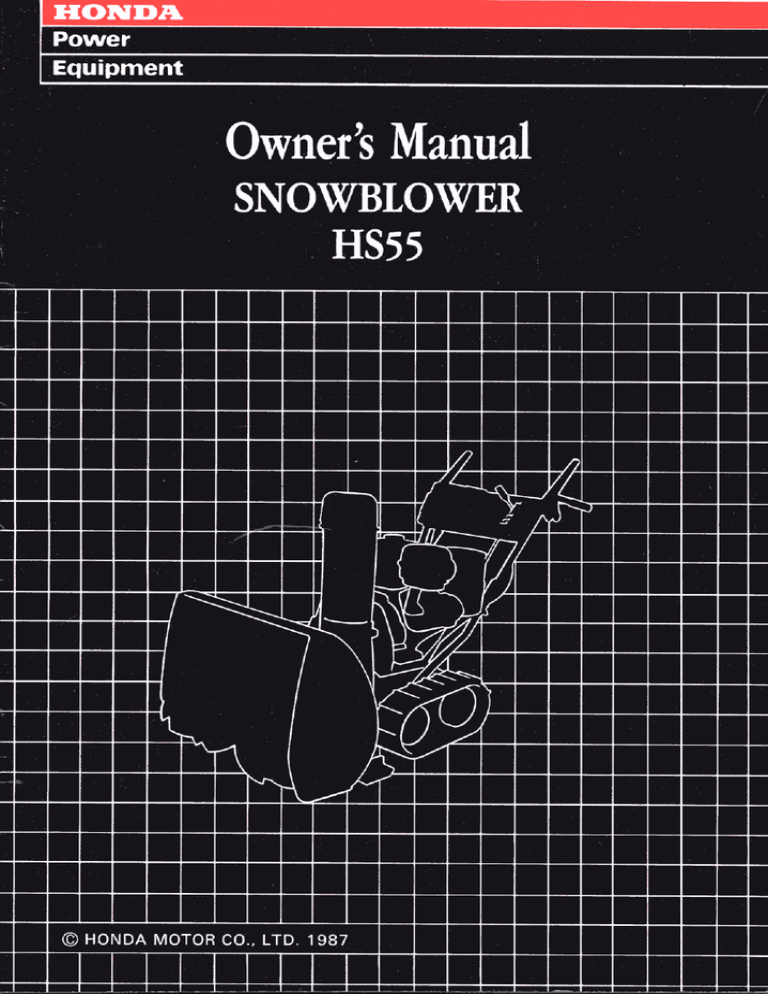 Honda HS55 User manual | Manualzz