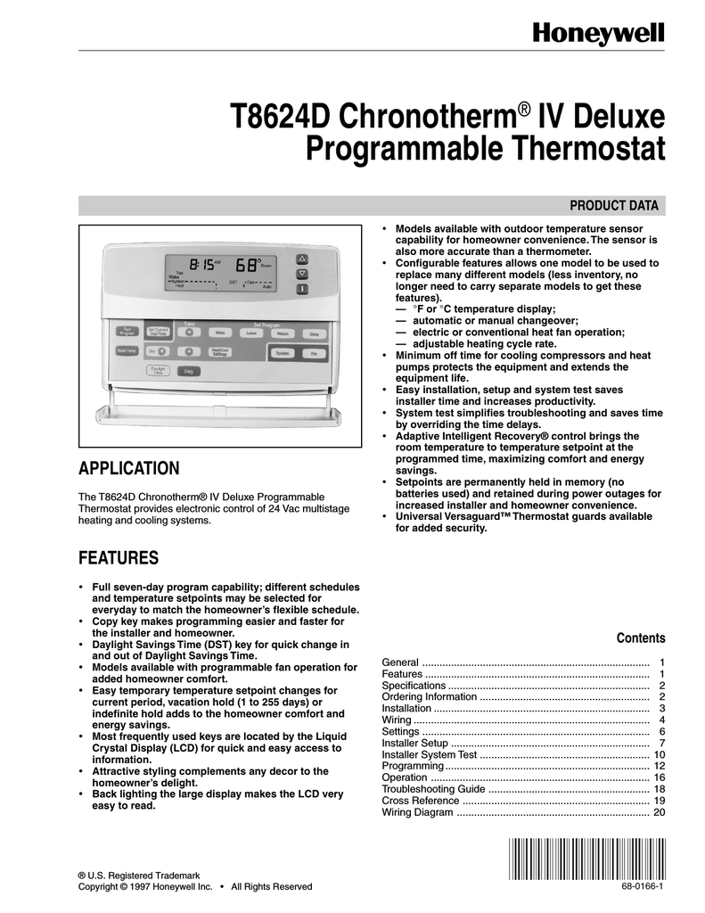 Honeywell Thermostat T8611 Wiring Diagram For Heat Pump from s1.manualzz.com
